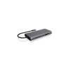 ICY BOX IB-DK4050-CPD Przewodowa USB 3.2 Gen 1 (3.1 Gen 1) Type-C Antracyt