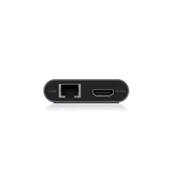 ICY BOX IB-DK4050-CPD Przewodowa USB 3.2 Gen 1 (3.1 Gen 1) Type-C Antracyt