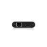 ICY BOX IB-DK4050-CPD Przewodowa USB 3.2 Gen 1 (3.1 Gen 1) Type-C Antracyt
