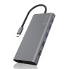 ICY BOX IB-DK4050-CPD Przewodowa USB 3.2 Gen 1 (3.1 Gen 1) Type-C Antracyt