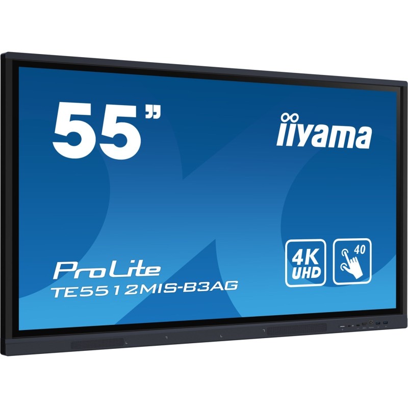 iiyama TE5512MIS-B3AG signage display Kiosk 139,7 cm (55") LCD Wi-Fi 400 cd/m2 4K Ultra HD Czarny Ekran dotykowy Procesor iiyama TE5512MIS-B3AG signage display Kiosk 139,7 cm (55") LCD Wi-Fi 400 cd/m2 4K Ultra HD Czarny Ekran dotykowy Procesor