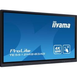 iiyama TE5512MIS-B3AG signage display Kiosk 139,7 cm (55") LCD Wi-Fi 400 cd/m2 4K Ultra HD Czarny Ekran dotykowy Procesor