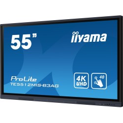 iiyama TE5512MIS-B3AG signage display Kiosk 139,7 cm (55") LCD Wi-Fi 400 cd/m2 4K Ultra HD Czarny Ekran dotykowy Procesor