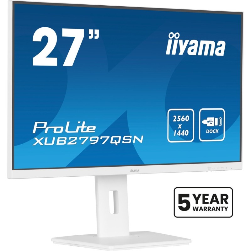 Monitor LED iiyama ProLite XUB2797QSN-W2 - 27 cali - Płaski ekran - 68,6 cm Monitor LED iiyama ProLite XUB2797QSN-W2 - 27 cali - Płaski ekran - 68,6 cm