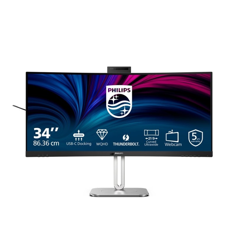 Monitor Philips 86,4cm (34,0") 34B2U6603CH 21:09 HDMI+DP+USB-C szary Monitor Philips 86,4cm (34,0") 34B2U6603CH 21:09 HDMI+DP+USB-C szary