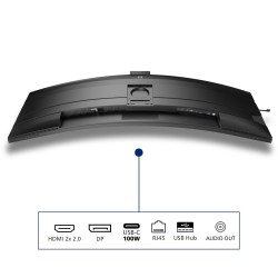 Philips 49B2U6903CH/00 monitor komputerowy 124,5 cm (49") 5120 x 1440 px Dual QHD LCD Szary
