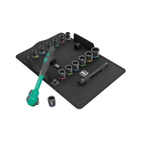 Grzechotka Zyklop Comfort SB 12 3/8'' w zestawie metrycznym, 16 elementów