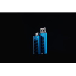 Kingston Technology IronKey Keypad 200 pamięć USB 32 GB USB Typu-A 3.2 Gen 1 (3.1 Gen 1) Niebieski