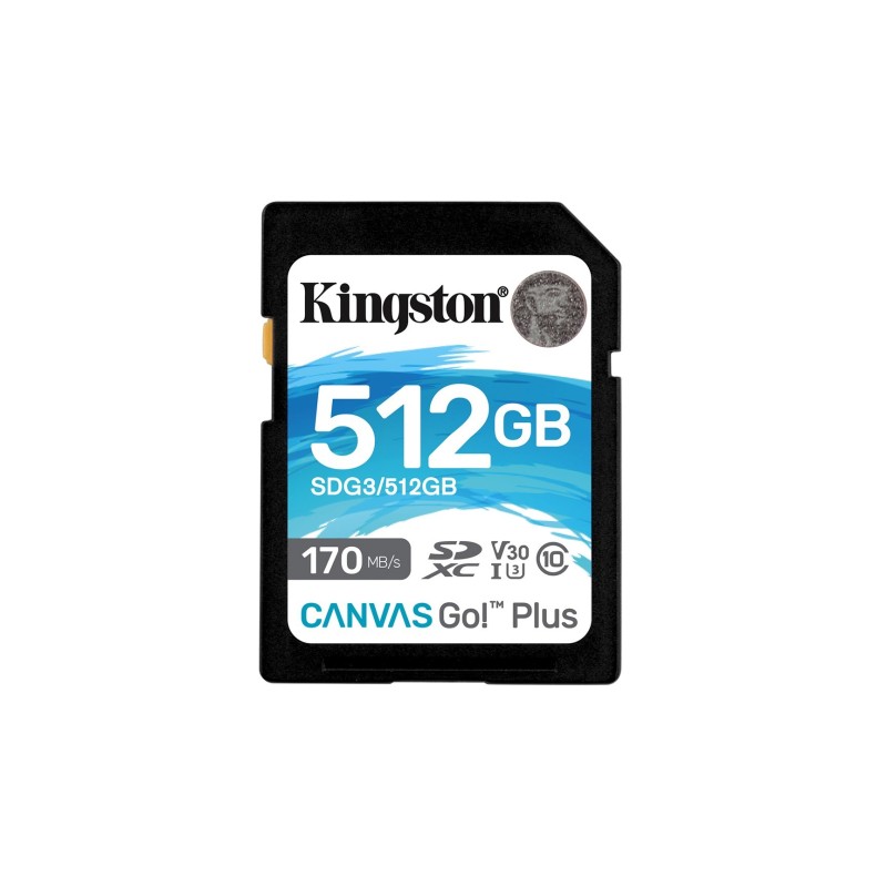 Kingston Technology Canvas Go! Plus 512 GB SD UHS-I Klasa 10 Kingston Technology Canvas Go! Plus 512 GB SD UHS-I Klasa 10