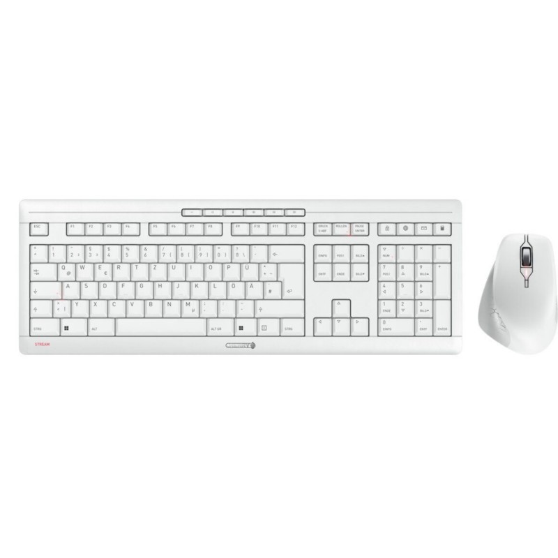 CHERRY JD-8550DE-0 klawiatura Dołączona myszka Dom/Biuro RF Wireless QWERTZ Niemiecki Biały CHERRY JD-8550DE-0 klawiatura Dołączona myszka Dom/Biuro RF Wireless QWERTZ Niemiecki Biały