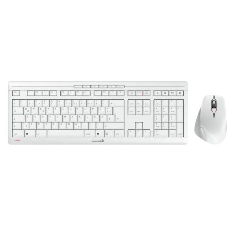 CHERRY JD-8550DE-0 klawiatura Dołączona myszka Dom/Biuro RF Wireless QWERTZ Niemiecki Biały