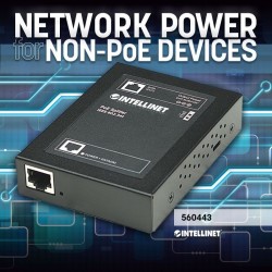 Intellinet 560443 rozgałęziacz sieciowy Czarny Obsługa PoE