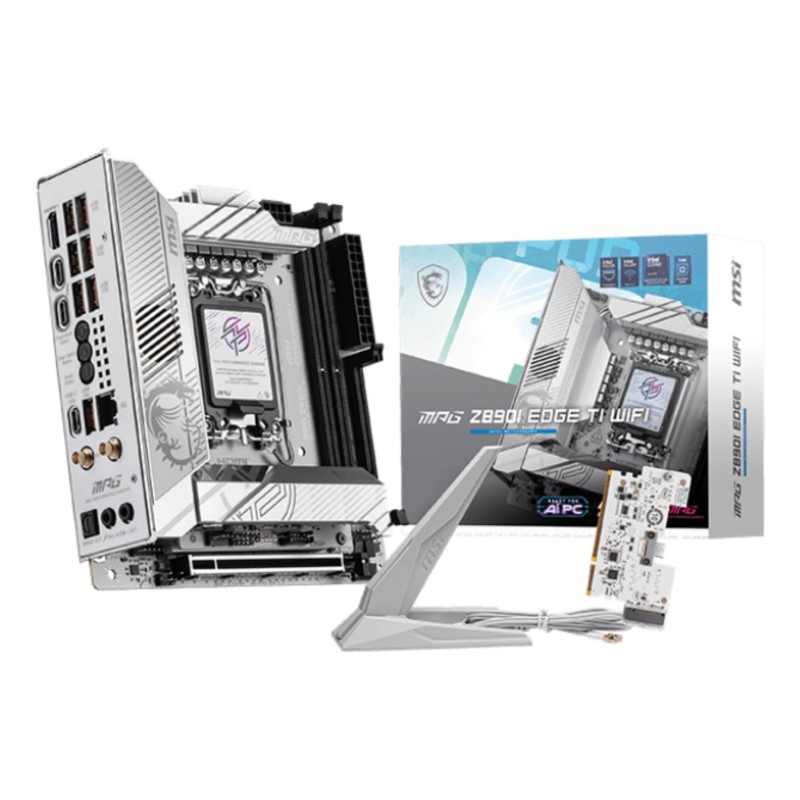 Płyta MSI MPG Z890I EDGE TI WIFI /Z890/DDR5/SATA3/M.2/TB4/WiFi/BT/PCIe5.0/s.1851/mITX Płyta MSI MPG Z890I EDGE TI WIFI /Z890/DDR5/SATA3/M.2/TB4/WiFi/BT/PCIe5.0/s.1851/mITX