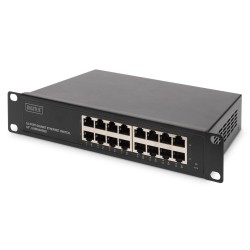 Digitus 16-portowy przełącznik gigabitowy, 10 cali, niezarządzalny