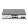 Digitus Przełącznik sieciowy niezarządzalny desktop 8x RJ45 Gb/s (w tym 6xPoE)+ 2x SFP, PoE++ max budżet 180W