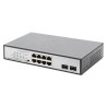 Digitus Przełącznik sieciowy niezarządzalny desktop 8x RJ45 Gb/s (w tym 6xPoE)+ 2x SFP, PoE++ max budżet 180W