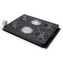 Digitus Panel wentylacyjny 19'' dla szaf serwerowych serii Unique, 4 x wentylator, termostat, czarny