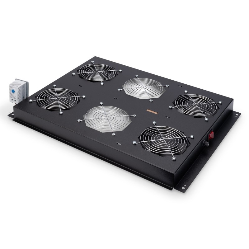 Digitus Panel wentylacyjny 19'' dla szaf serwerowych serii Unique, 4 x wentylator, termostat, czarny