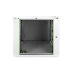 Digitus Szafa sieciowa wisząca DYNAmic 19" 12U rack 600x600, drzwi szyba, szary, niedzielona, złożona, 60kg