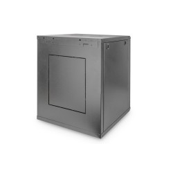 Szafa sieciowa wisząca DYNAmic 19" 16U rack 600x600, drzwi szyba, czarny, niedzielona, złożona, 60kg