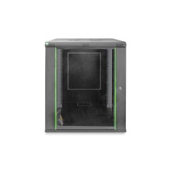 Szafa sieciowa wisząca DYNAmic 19" 16U rack 600x600, drzwi szyba, czarny, niedzielona, złożona, 60kg