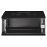 Szafa sieciowa wisząca 19" 4U, SOHO PRO 240 x 540 x 400 mm, drzwi szyba, czarny, niezłożona, 60kg