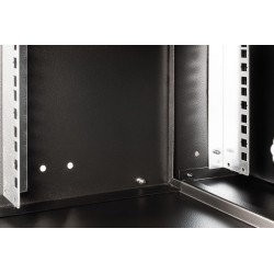 Szafa sieciowa wisząca 19" 4U, SOHO PRO 240 x 540 x 400 mm, drzwi szyba, czarny, niezłożona, 60kg