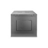 Szafa sieciowa wisząca DYNAmic 19" 9U rack 600x600, drzwi szyba, czarny, niedzielona, złożona, 60kg