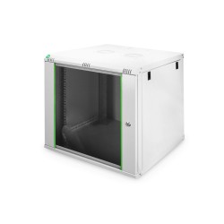 Szafa sieciowa wisząca DYNAmic 19" 9U rack 600x600, drzwi szyba, szary, niedzielona, złożona, 60kg