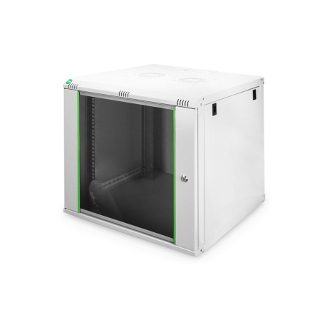Szafa sieciowa wisząca DYNAmic 19" 9U rack 600x600, drzwi szyba, szary, niedzielona, złożona, 60kg