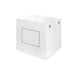 Szafa sieciowa wisząca DYNAmic 19" 9U rack 600x600, drzwi szyba, szary, niedzielona, złożona, 60kg