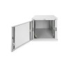 Szafa sieciowa wisząca DYNAmic 19" 9U rack 600x600, drzwi szyba, szary, niedzielona, złożona, 60kg
