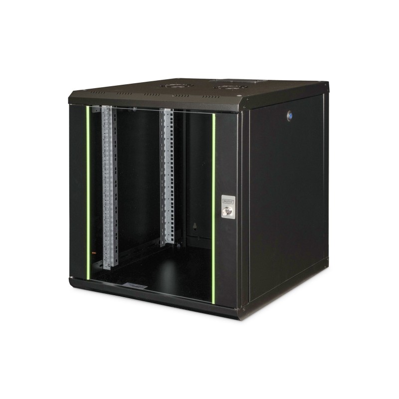 Digitus Szafa sieciowa wisząca Unique 19" 12U rack 600x600, drzwi szyba, czarny, niedzielona, złożona, 100kg Digitus Szafa sieciowa wisząca Unique 19" 12U rack 600x600, drzwi szyba, czarny, niedzielona, złożona, 100kg