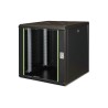 Digitus Szafa sieciowa wisząca Unique 19" 12U rack 600x600, drzwi szyba, czarny, niedzielona, złożona, 100kg