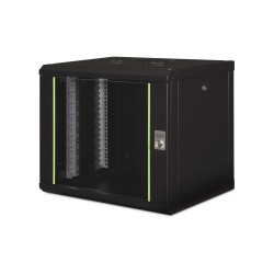 Digitus Szafa sieciowa wisząca Unique 19" 9U rack 600x450, drzwi szyba, czarny, niedzielona, złożona, 100kg