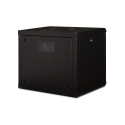 Digitus Szafa sieciowa wisząca Unique 19" 9U rack 600x450, drzwi szyba, czarny, niedzielona, złożona, 100kg