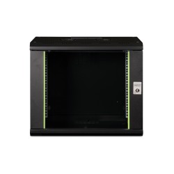 Digitus Szafa sieciowa wisząca Unique 19" 9U rack 600x450, drzwi szyba, czarny, niedzielona, złożona, 100kg