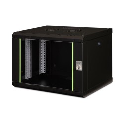 Digitus Szafa sieciowa wisząca Unique 19" 7U rack 600x450, drzwi szyba, czarny, niedzielona, złożona, 100kg