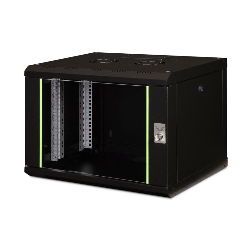 Digitus Szafa sieciowa wisząca Unique 19" 7U rack 600x450, drzwi szyba, czarny, niedzielona, złożona, 100kg Digitus Szafa sieciowa wisząca Unique 19" 7U rack 600x450, drzwi szyba, czarny, niedzielona, złożona, 100kg