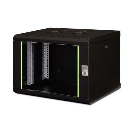 Digitus Szafa sieciowa wisząca Unique 19" 7U rack 600x450, drzwi szyba, czarny, niedzielona, złożona, 100kg