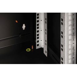 Digitus Szafa sieciowa wisząca Unique 19" 7U rack 600x450, drzwi szyba, czarny, niedzielona, złożona, 100kg