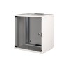 Szafa sieciowa wisząca 19" 12U, SOHO PRO 595 x 540 x 400 mm, drzwi szyba, szary, niezłożona, 60kg