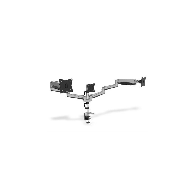 Ramię biurkowe potrójne (zacisk) 3xLCD max. 27" max. 6kg uchylno-obrotowe 360° (PIVOT)