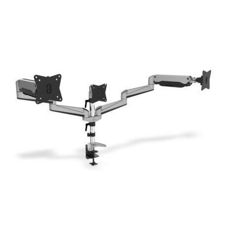 Ramię biurkowe potrójne (zacisk) 3xLCD max. 27" max. 6kg uchylno-obrotowe 360° (PIVOT)