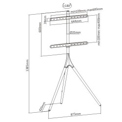 Techly ICA-TR18SAM uchwyt do telewizorów 165,1 cm (65") Orzech włoski