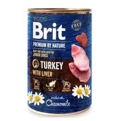 BRIT PREMIUM BY NATURE TURKEY&LIVER - mokra karma dla szczeniaka - 400g