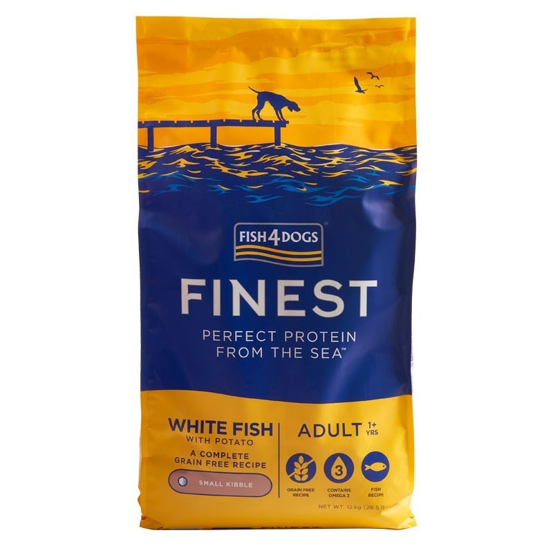 Fish4Dogs Finest Ocean z białą rybą Adult 12kg