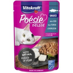 VITAKRAFT Poesie Delice w sosie multipack sauce rybny - mokra karma dla kota - 6+1 x 85g