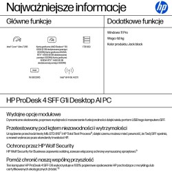 HP ProDesk 4 SSF G1i Desktop AI PC Ultra 7 265 16GB DDR5 SSD1TB Arc W11Pro 3Y OnSite