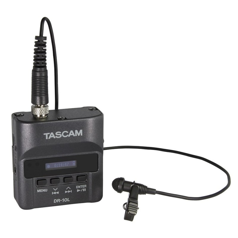 Tascam DR-10L - Cyfrowy rejestrator Tascam typu "body-pack" z mikrofonem lavalier (biały)